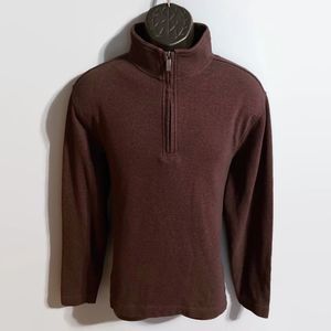 Van Heusen Flex Men's Maroon/Red Long Sleeve 1/4 Zip Sweatshirt